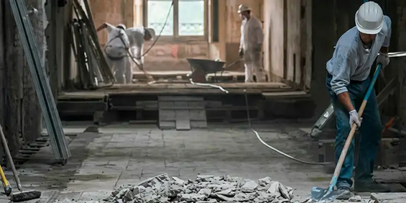fire damage restoration professionals performing structural cleanup and restoration after a fire in Pittsburgh, PA