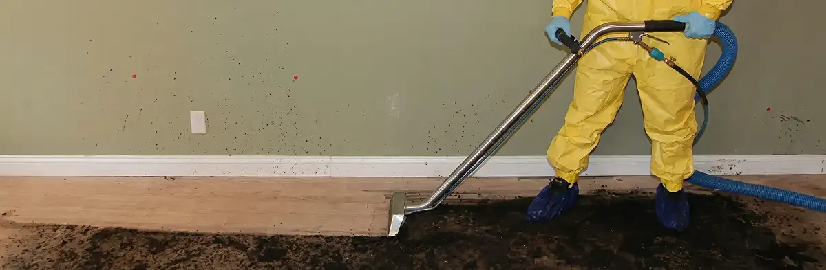 sewage removal service performing deep cleaning and extraction of sewage from an indoor area in Pittsburgh, PA